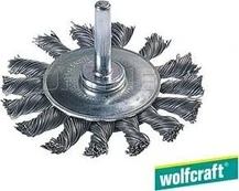 Wolfcraft plieninis diskinis šepetys 75mm, 1/4" kotas