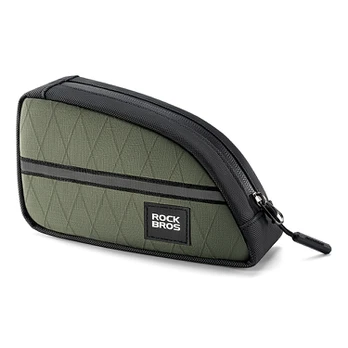 Rockbros Triangle dviračio rėmo krepšys 0,8l - žalias