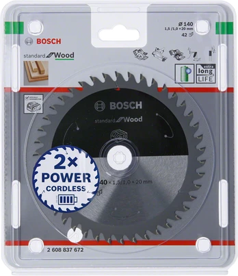 „Bosch Standard for Wood“ 140x20x1,5/1,0x42T