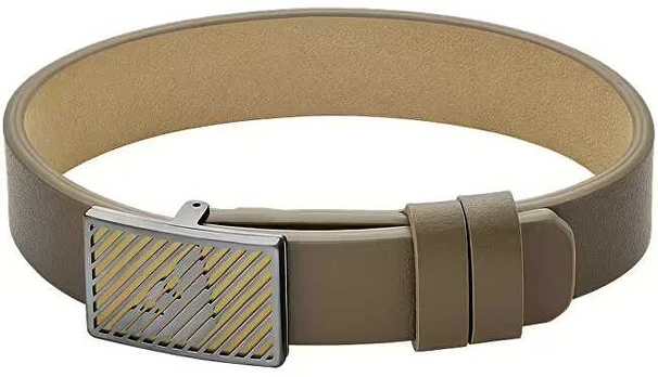 Armani Moderni ruda odinė apyrankė EGS3240060