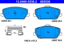 Brake pads set front , fits: HYUNDAI I30 2.0 07.17- kaina