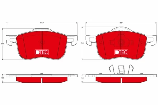 TRW GDB1388DTE Brake pad set
