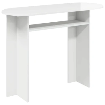 Konsolinis stalas Itin blizgi balta 100 x 39,5 x 75 cm
