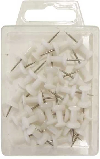 Büngers Kortnål Push Pin hvid (30)