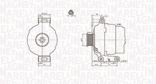 Kintamosios srovės generatorius MAGNETI MARELLI 063731636010