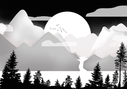 Fototapetas Artgeist Landscape At Sunset, 400 cm x 280 cm