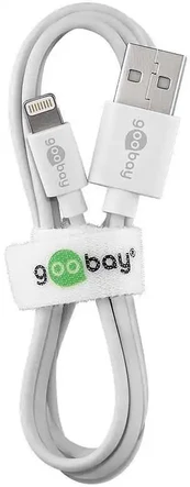 Goobay Lightning to USB kabelis, 1,0 m, baltas