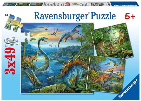 Dėlionė Ravensburger - Dinosaur Facination 3x49p - 09317 /Puzzles /Mixed