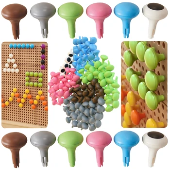 MASTERKIDZ Spalvoti Jumbo Pins for STEM Board 128 vnt. - 6 spalvos