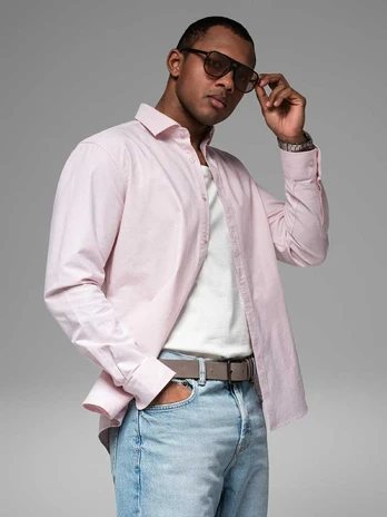 men's shirt-peach