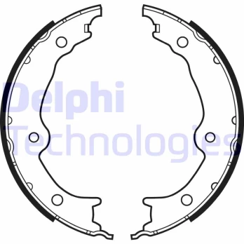 DELPHI LS2130 Brake shoe set