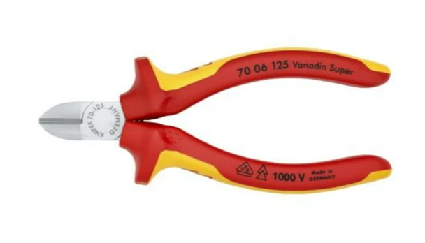 Žnyplės šoninio kirpimo VDE 125mm, Knipex