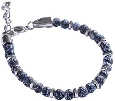 Marc Malone Men´s beaded bracelet with agate MCGB5010