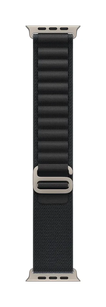 49mm Black Alpine Loop - Medium - Natural Titanium Finish