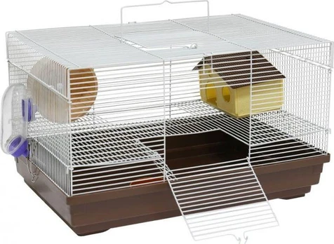 Panama Pet graužikų narvas 47x30x27 cm baltas/rožinis