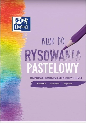 Oxford Piešimo bloknotas A4/10K pastelė (20vnt) OXFORD