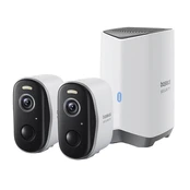 Baseus N1 2K Outdoor Camera Set of 2 (White) kaina