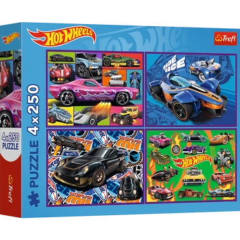 TREFL HOT WHEELS 4x250 det. dėlionių rinkinys