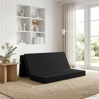 Čiužinys Sulankstomas Sofos Lova 200 x 67 x 45 cm Juoda