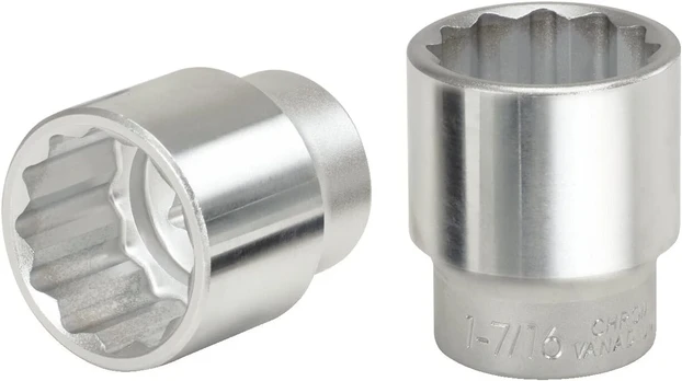 3/4" 12-kampė galvutė, trumpa, 42 mm