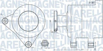 Kintamosios srovės generatorius MAGNETI MARELLI 063731999010