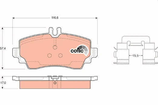 TRW GDB1292 Brake pad set