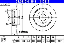 ATE 24.0110-0115.1 Brake Disc kaina