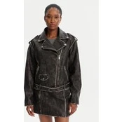 Guess Dirbtinės odos striukė W5YL04 WHDI0 Pilka Regular Fit