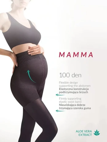 Pėdkelnės moterims Mamma 100, juodos