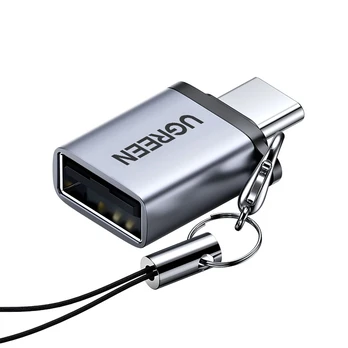 Adapteris Ugreen US270 USB-C - USB, USB-C male/USB female, pilka
