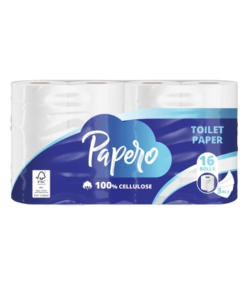 Tualetinis popierius PAPERO, 3 sluoksnių, 16 vnt.