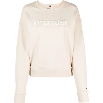 Džemperis moterims, Smėlio, Reg monotype emb sweatshirt