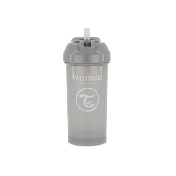 Twistshake - Straw Cup 6+m Pastel Grey 360 ml