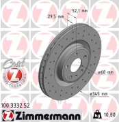 Stabdžių diskas ZIMMERMANN 100.3332.52 kaina