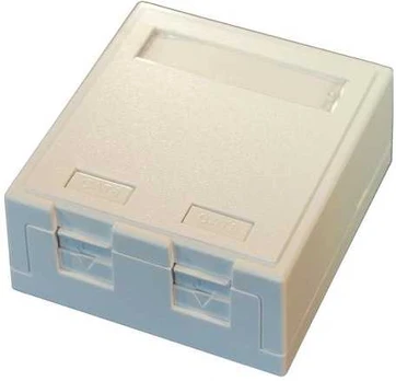 Csdk Sl Officebox for 2 x RJ45 Keystone Konnektor, hvid