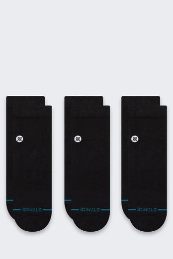 No Name Skarpety Stance Icon Quarter 3 Pack - black