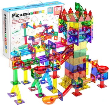 PICASSO TILES Magnetinis konstruktorius Marble Run 100 det., PTG100