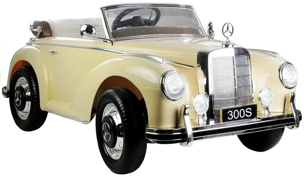 Elektromobilis vaikams Mercedes 300S, smėlio spalvos