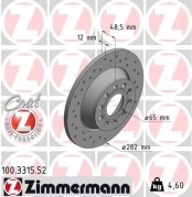 Stabdžių diskas ZIMMERMANN 100.3315.52 kaina