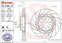 Stabdžių diskas BREMBO 09.A299.43 kaina