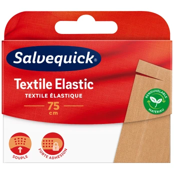 Karpomi pleistrai TEXTILE ELASTIC SALVEQUICK, 75 cm
