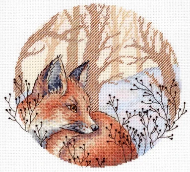 Cross stitch kit "In the winter forest" SNV-900