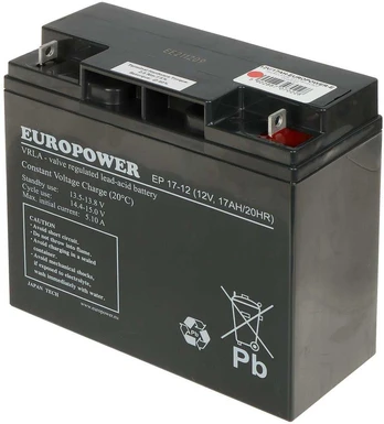 El Home AKUMULIATORIUS 12V/17AH-EUROPOWER-EP