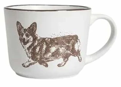 Puodelis Homla Bonti Corgi, ruda sp./balta sp., 0.4 l