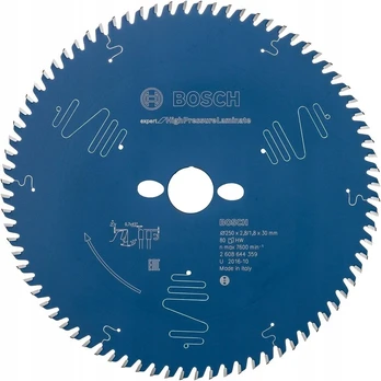 Bosch pjovimo diskas 250mm, 80 dantų, Corian, Trespa
