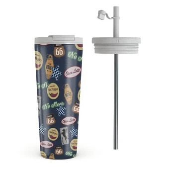 Open Late - Travel Mug, 700 ml / Flap & Straw Set
