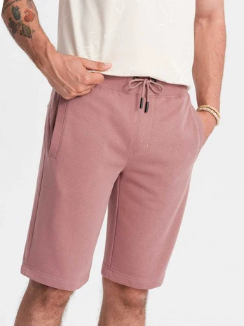 basic cotton sweatpants - dark pink v4 om-srbs-0149