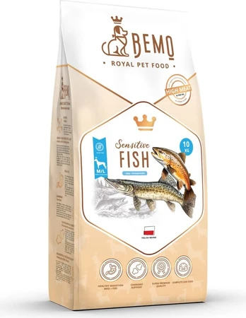 Bemo Maistas sausas Sensitive žuvis - ryba medium/large 10kg
