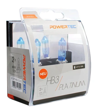 Automobilinės lemputės M-Tech Powertec Platinum +130% HB3 12V, 2 vnt.