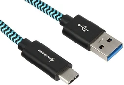 Laidas Sharkoon, USB Type C/USB, 0.5 m, mėlyna kaina
